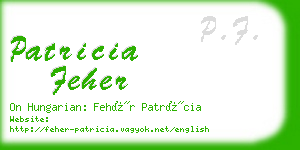 patricia feher business card